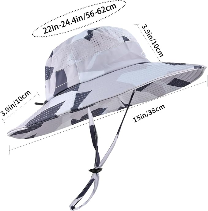 Sun Hats for Men Women Fishing Hat UPF 50+ Breathable Wide Brim Summer UV Protection Hat