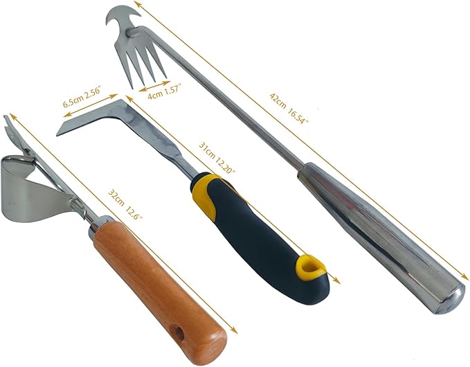 Gardening Tool, Weeder Tool Set Lightweight Easy to Use for Garden & Patio (3pcs Weeder Tool 02)