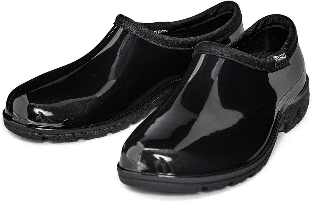 DKSUKO Waterproof Garden Shoe for Women Outdoor Slip-On Rain Boots Short Ankle Work Shoes and Garden Clogs with Comfort Insole