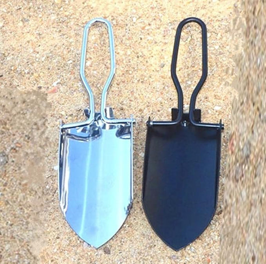 Toasis Garden Trowel Mini Outdoor Foldable Hand Shovel (Silver & Black-2pcs)