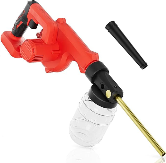 Electric Diatomaceous Earth Duster Compatible for 18V Battery(Battery Not Included), Garden Dust Applicator with 1L Capacity and 7.5" Nozzle, Versatile Leaf Blower & Powder Sprayer