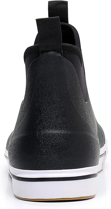 WTW Unisex Rain Boots for Men and Women Waterproof Rubber Fishing Deck Boots Neoprene Boots Slip on Ankle Garden Shoes
