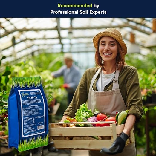 10-10-10 Complete Lawn & Garden Granular Fertilizer with Micronutrients – Balanced NPK Plant Food for Soil Health, Blooms & Roots – Safe for Vegetables, Fruits, Lawns (5 Pounds)