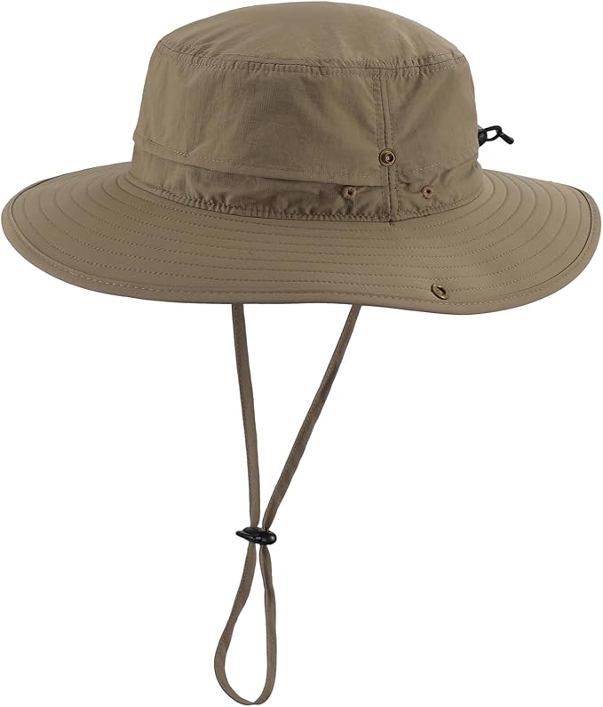Connectyle Sun Hat for Men Women Outdoor UV Protection Safari Hat for Fishing Hiking Gardening Breathable Cowboy Hat UPF50
