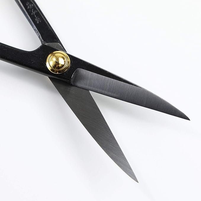 Wazakura Twig Bonsai Scissors Made in Japan 8-1/4inch(210mm), Japanese Bonsai Garden Tools, Hasami Pruning Shears - Long Handle Black