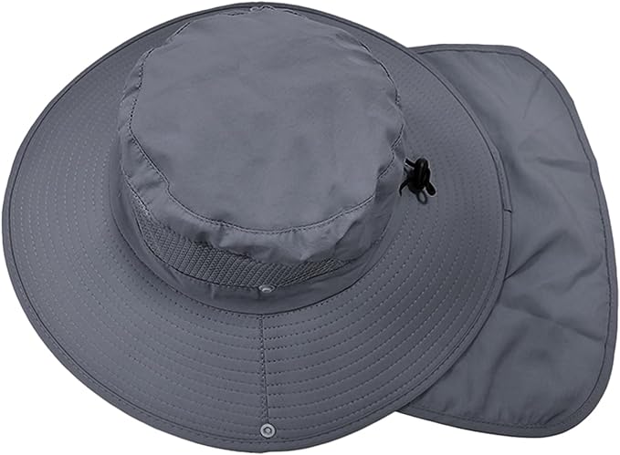 ZOORON Sun Hats for Men Women Fishing Hat with Neck Flap,UPF 50+ Sun Hat Waterproof Wide Brim Bucket Hats for Safari Hiking