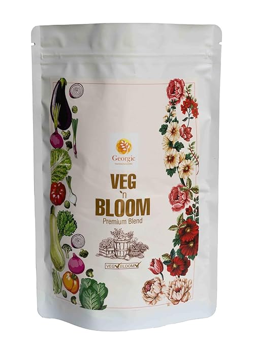 Veg N Bloom Natural Potting Mix Nutrient Rich Seed Starter Soil, Root Growth Coco Pith Neem Frass Garden Soil Vegetables Herbs Flowers Houseplants