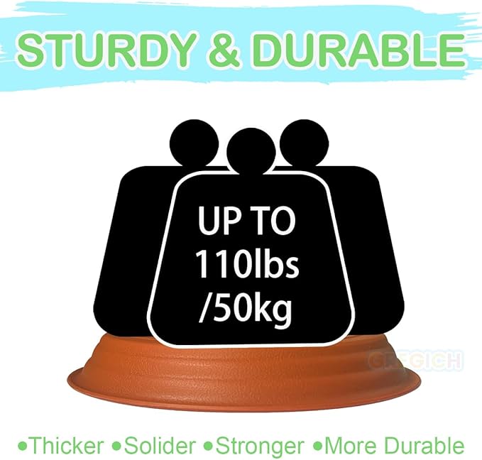 7.5 inch (5.9" at Base) Plastic Plant Saucer Pack of 6, Durable Thick Sturdy Plant Drip Trays for Indoors, Planter Saucers Flower Pot Tray Dish Plate for Outdoor