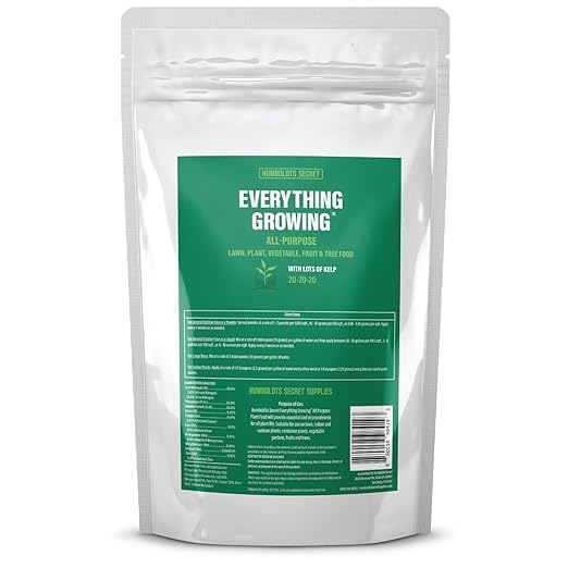 Humboldts Secret Everything Growing Plant Food 20-20-20 Plant Fertilizer - Balanced Blend of Nitrogen, Phosphorus, Potassium, and Kelp - for Lawns, Gardens, Fruit Trees and House Plants (25 lb)