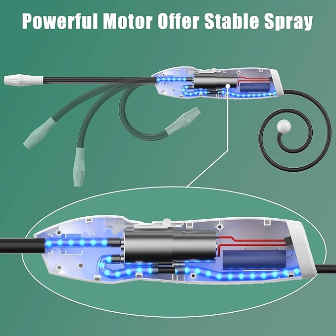 Battery Powered Sprayer 0.5 Gallon/2L Garden Sprayer with Upgraded USB Rechargeable Automatic Plant Mister Electric Sprayer in Lawn and Garden, white, ZSYATN-S-23