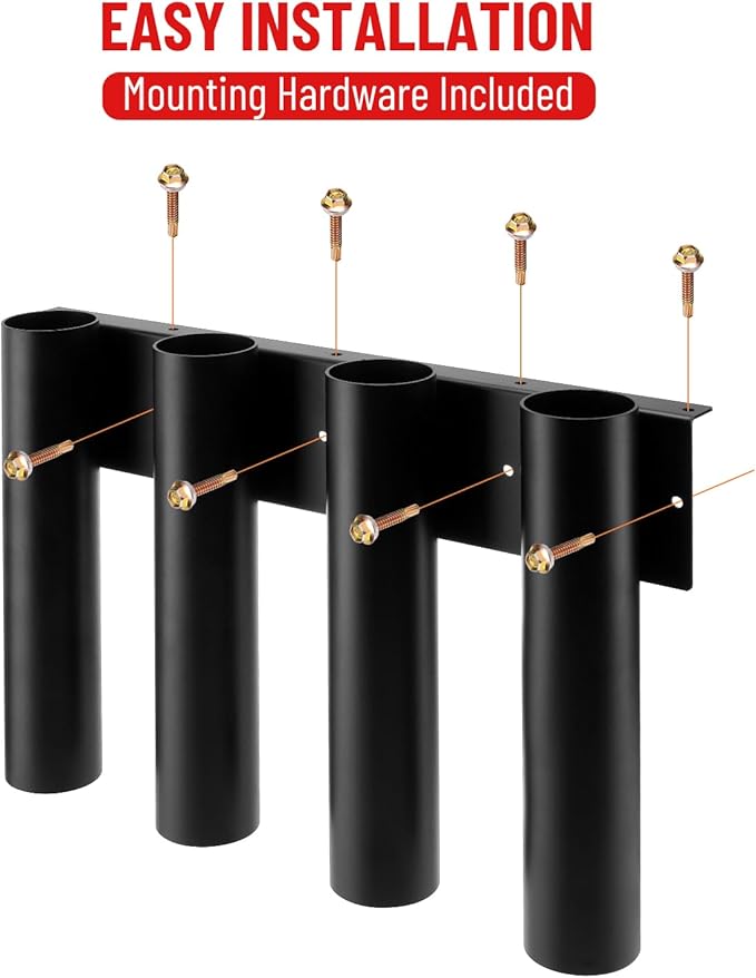 8-Hole Truck Bed Shovel Mount Holder Trailer Landscape Hand Tool Rack Organizer for Trimmer Rake Lawn Tool Utility UTV Accessories