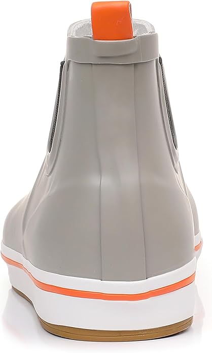 WTW Womens Rain Boots Deck Boots for Men - Lightweight Waterproof Rubber Fishing Rain Shoes with High Traction for Gardening Camping