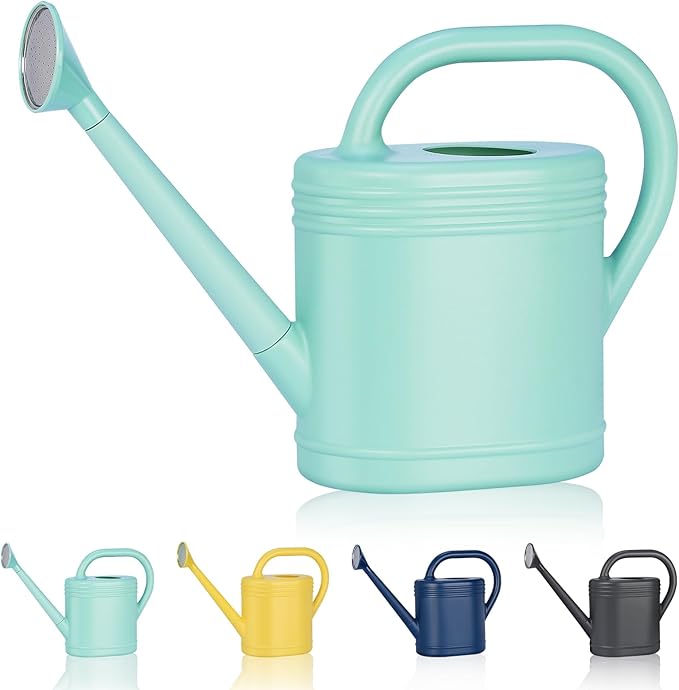 2 Gallon Watering Can for Indoor Plants, Garden Watering Cans for Outdoor Plant House Flower, Modern Plant Watering Can Large Long Spout with Sprinkler Head