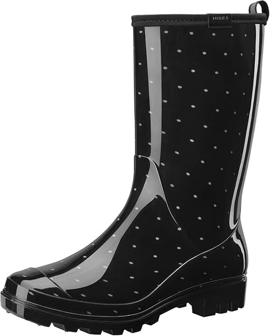 HISEA Women's Rain Boots Waterproof Mid Calf Garden Boots for Women