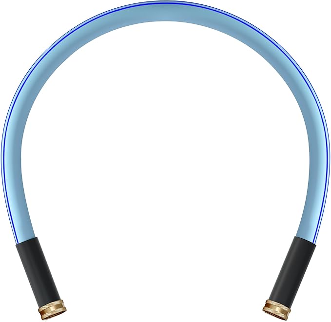 Atlantic Female to Female Heavy Duty Garden Hose 3 ft x 5/8 inch Blue Water Hose Short Connection Leader Hose (3 Feet)