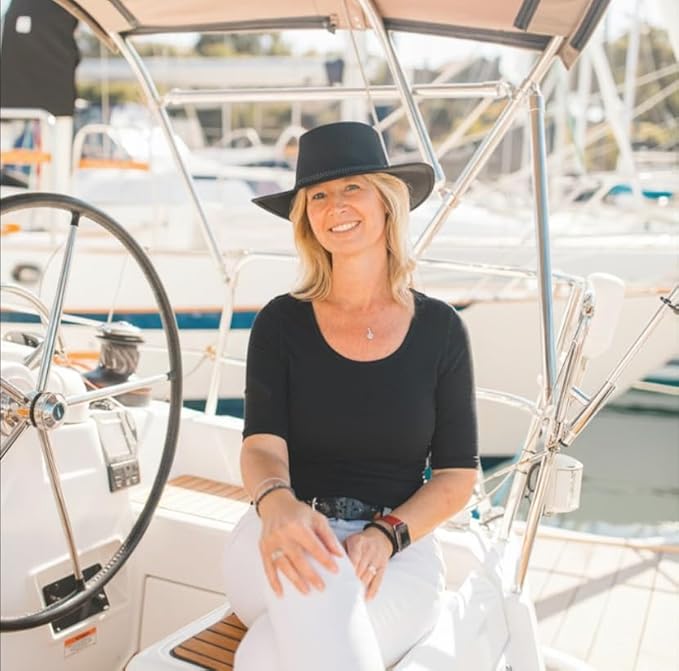 American Hat Makers Cabana Wide Brim Sun Hat | Handcrafted, Breathable, UPF 50 & Water-Resistant | Perfect for Outdoors