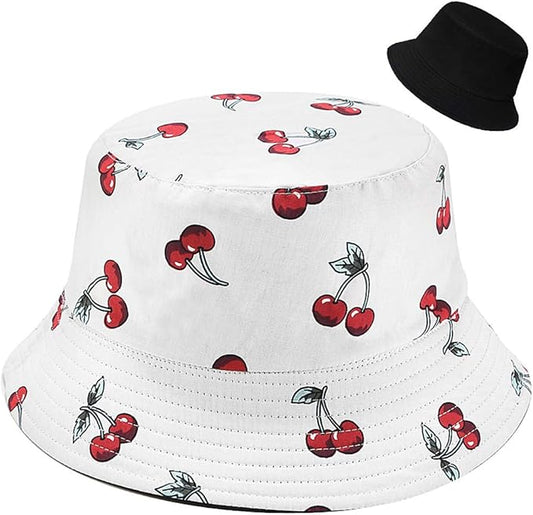 Malaxlx Bucket Hat Beach Sun Hat Fishing Hat for Women Men, Outdoor Travel Reversible Double Side Wear Fisherman Hat