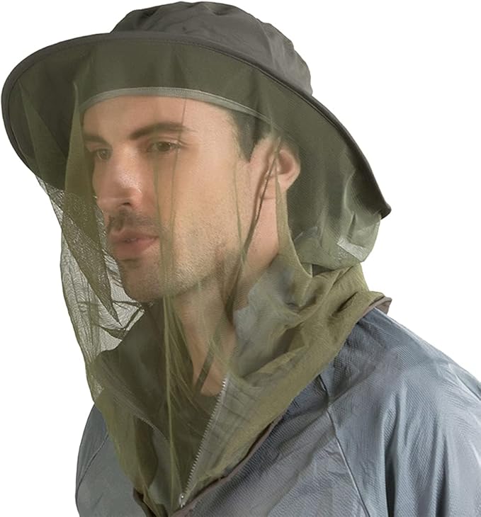 Peicees Head Net Hat for Men Women Adventure Fishing Hat Safari Hat for Hunting Camping Hiking