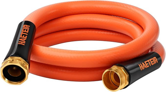 Heavy Duty Garden Hose 5/8 in x 5 ft with Swivel Fitting, Super Flexible Water Hose, All-weather, Lightweight, Burst 600 PSI