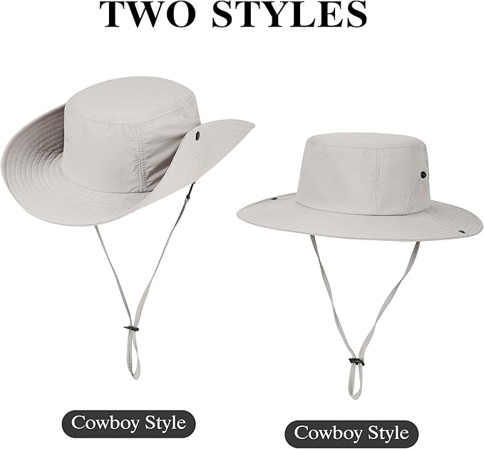 Wide Brim Sun Hats Waterproof Bucket Hat UV Protection Fishing Hat Summer Packable Fisherman Hat for Men and Women