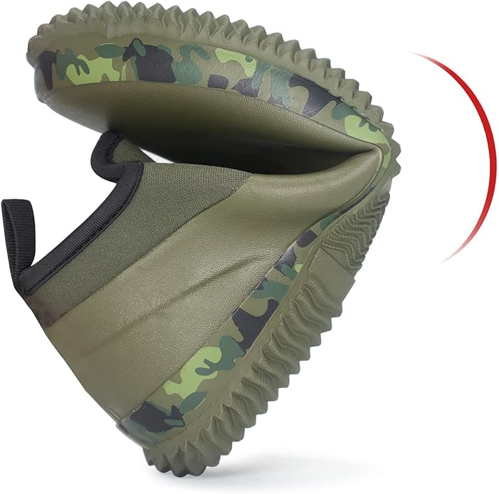 Unisex Waterproof Garden Shoes Ankle Rain Boots Mud Muck Rubber Slip-On Footwear with Comfort Insole for Women Men