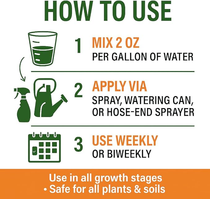 GS Plant Foods Liquid Kelp Fertilizer – Suitable for Organic Growing, OMRI Listed Seaweed Concentrate for Lawns, Gardens & Soil - 1 Quart