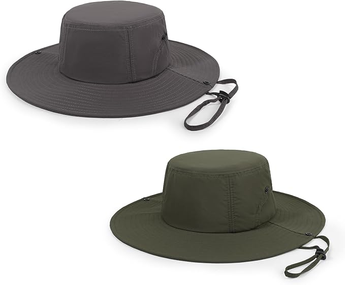 Wide Brim Sun Hats Waterproof Bucket Hat UV Protection Fishing Hat Summer Packable Fisherman Hat for Men and Women