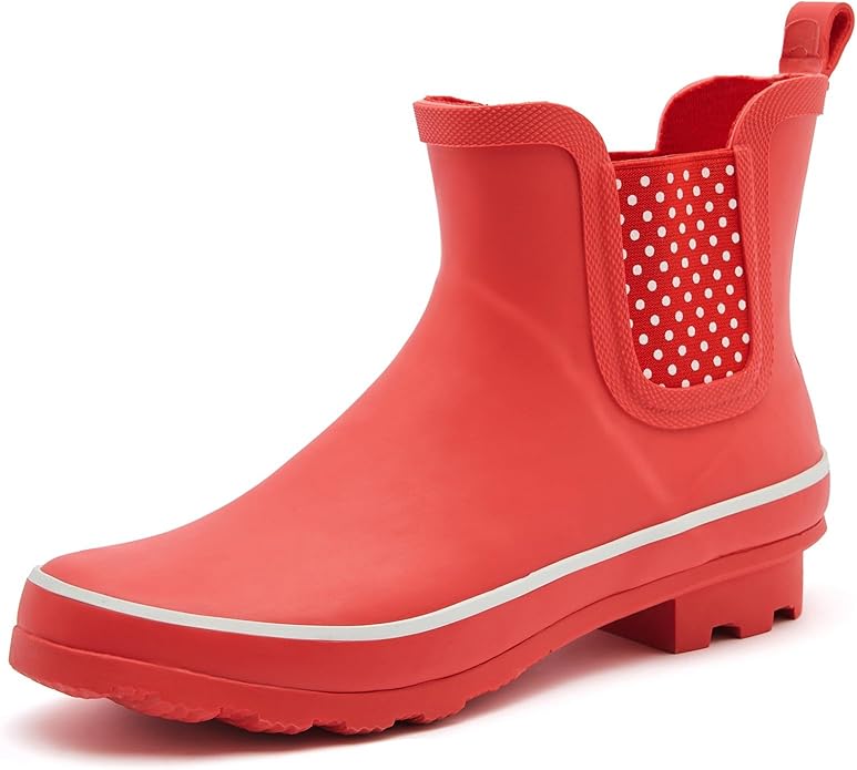 SWIFTFROG Rain Boots for Women - Waterproof Ankle Garden Shoes Anti-Slipping Floral Printed Rainboots for Ladies Stylish Light Ankle Rain Shoes, Women's Rain Footwear