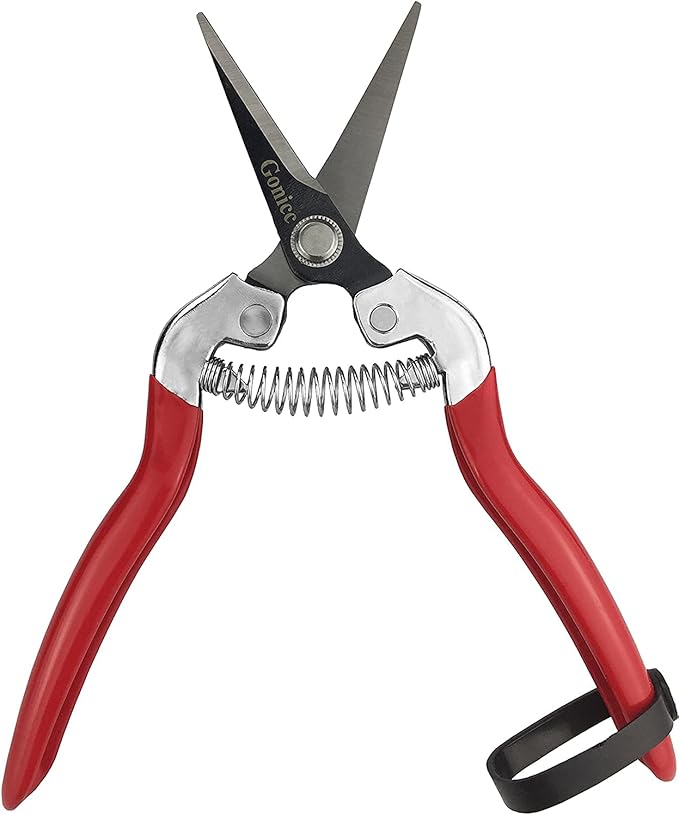 gonicc Professional Micro-Tip Pruning Snip (GPPS-1008), Small Garden Hand Pruner & shears For Arranging Flowers, Trimming Plants & Hydroponic Herbs, And Harvesting Fruits & Vegetables.