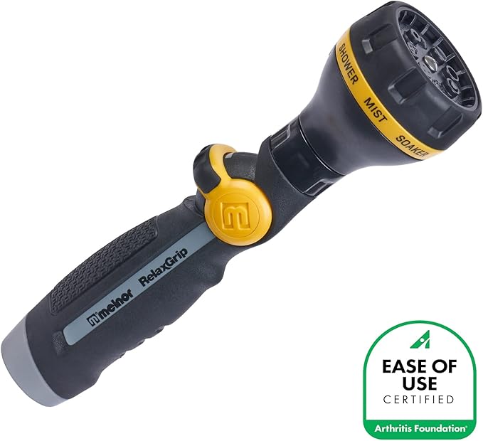 Melnor 65190AMZ RelaxGrip Flashlight 8 Pattern Nozzle w/Adpt