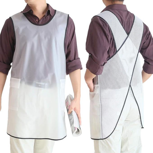 NEWGEM Japanese Linen Cross Back Cooking Aprons for Women Men with Pockets Cute for Baking Kitchen