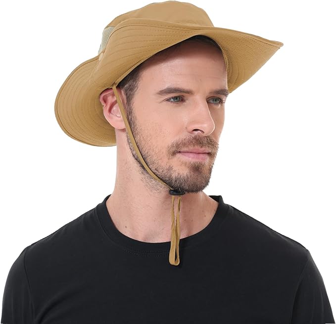 Sun Hat for Men Women UPF 50+ Fishing Hats Waterproof Wide Brim Boonie Bucket Hat for Safari Beach Hiking Garden