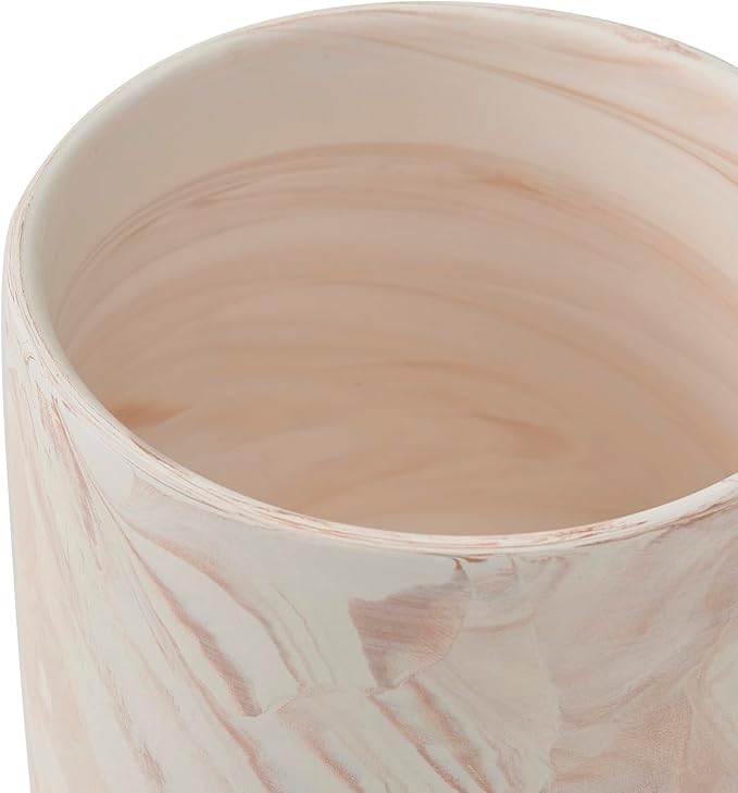 5 inch Plant Pot - Terra Cotta Flower Planters Indoor - Modern Succulents Containers with Drain Hole & Saucer, Decorate Home, Office & Outdoor (Pink)