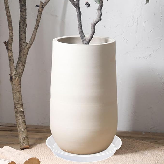 12 Pack Plant Saucer, 6 8 10 inch Clear Plant Saucers Heavy Sturdy Plastic Planter Trays Pot Tray for Indoor Outdoor, Plant Water Drip Trays for Pots