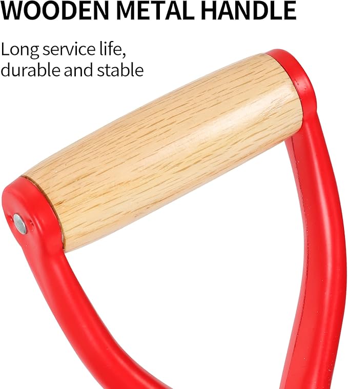 Flat Shovel - Square Point Shovel for Digging, Gardening, Planting & Edging, 43 inches