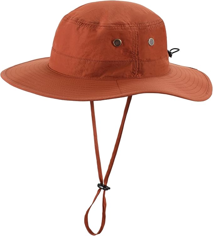Home Prefer UPF50 Mens Sun Hat with Neck Flap Quick Dry UV Protection Cap Womens Wide Brim Fishing Hat Neck Flap Beach Garden
