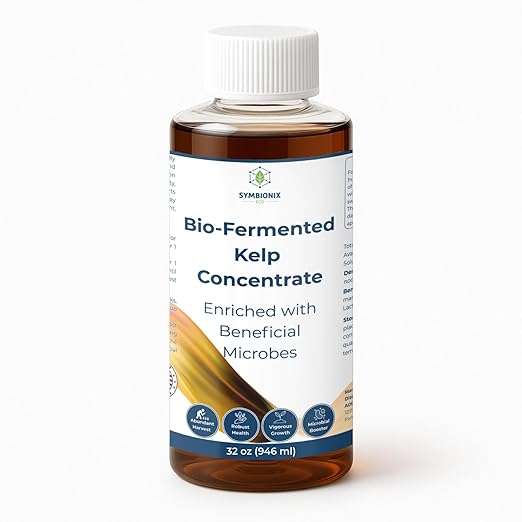 Liquid Seaweed Fertilizer for Plants with Soil Activator, Fermented Organic Liquid Kelp Fertilizer for Vegetables, Indoor and Outdoor Plants - Made in USA (32 OZ)