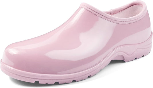 DKSUKO Waterproof Garden Shoe for Women Outdoor Slip-On Rain Boots Short Ankle Work Shoes and Garden Clogs with Comfort Insole