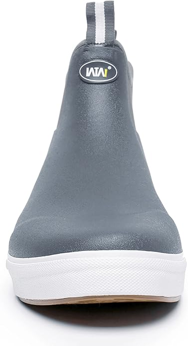 WTW Unisex Rain Boots for Men and Women Waterproof Rubber Fishing Deck Boots Neoprene Boots Slip on Ankle Garden Shoes