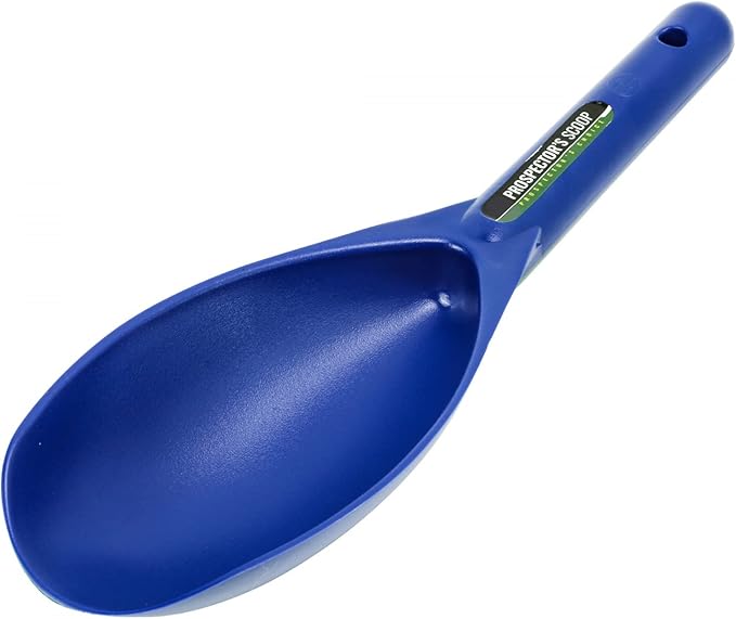 ASR Outdoor 12.5 Inch Prospecting Large Sand Scoop Plastic Trowel for Metal Detector Gold Panning, Blue