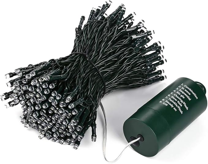 LYHOPE Christmas Lights, 200 LED 72ft 8 Modes Battery Operated Waterproof Fairy Christmas String Lights for Outdoor & Indoor, Patio, Lawn, Landscape, Garden, Xmas Tree, Holiday Decor (Multi-Color)