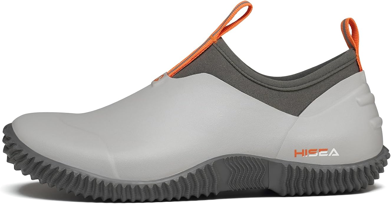 HISEA Waterproof Garden Shoes for Women Neoprene Slip-On Rubber Rain Footwear Short Ankle Booties