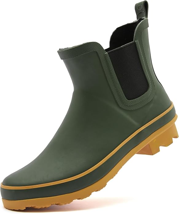 SWIFTFROG Rain Boots for Women - Waterproof Ankle Garden Shoes Anti-Slipping Floral Printed Rainboots for Ladies Stylish Light Ankle Rain Shoes, Women's Rain Footwear