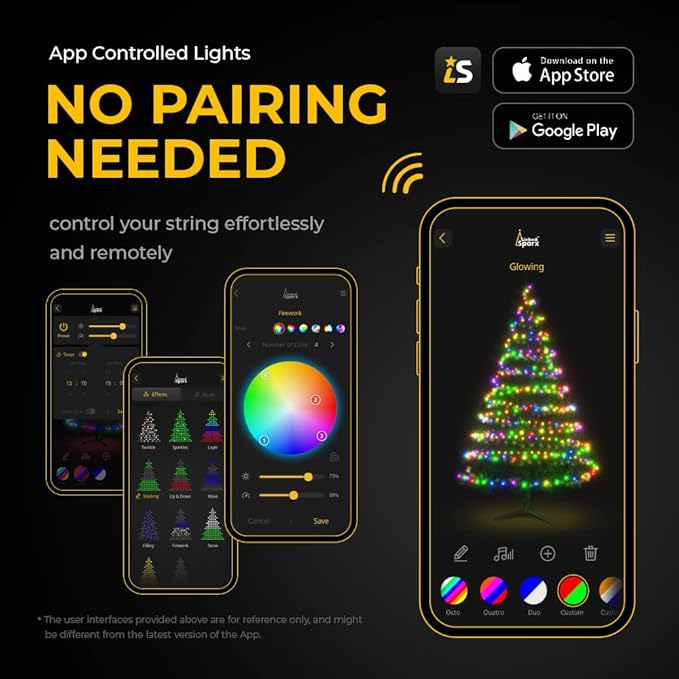 LED String Lights, 110ft 420LED Multicolor App-Controlled Christmas Lights with Music Modes for Xmas Tree Indoor Party Holidays Home Decorations