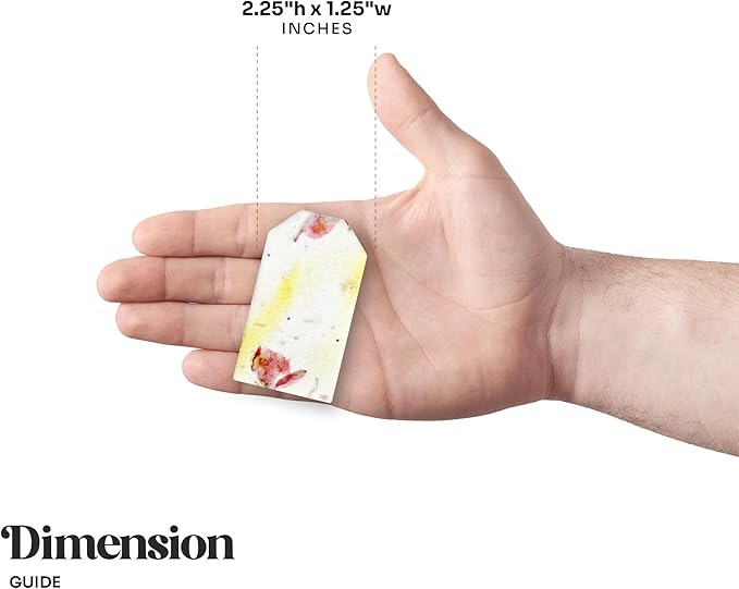 50Pcs Plantable Pink & Yellow Seed Paper Tags With Wildflower Seeds, Writable & Plantable Gift for Moms Plant Lover, Teachers, Ideal for Weddings, Baby Shower Favors, Memorial, Celebrations