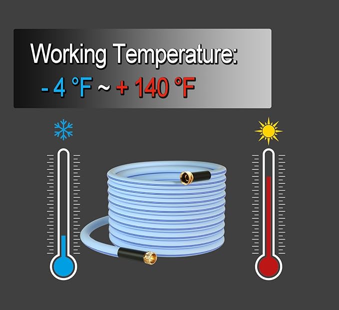 Atlantic Female to Female Heavy Duty Garden hose 2 ft x 5/8 Inch Blue Color Short Leader Water Hose (2 Feet)