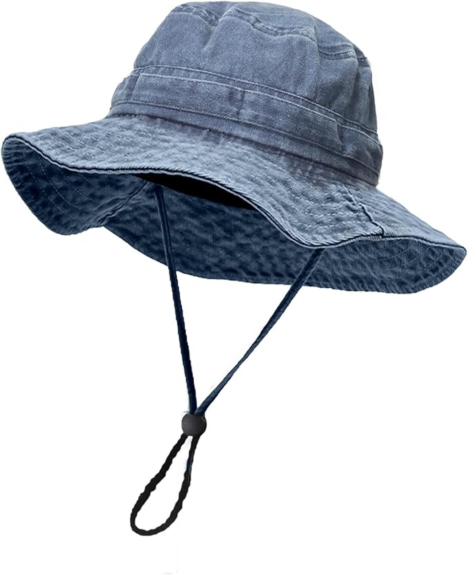 Men's Bucket Hat Camo Outdoor Sun Protection, Breathable Quick-Dry Fishing Gardening Hiking Hat ,UPF50+ Cotton Wide Brim