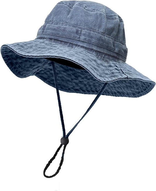 Men's Bucket Hat Camo Outdoor Sun Protection, Breathable Quick-Dry Fishing Gardening Hiking Hat ,UPF50+ Cotton Wide Brim