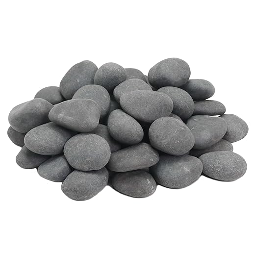 10LB Black Stones Pebbles River Rocks, Natural Beach Pebbles, 1-2" Garden Decorative Stones-1-2 Large Plant Rocks,Ideal for Aquarium, Home Decor