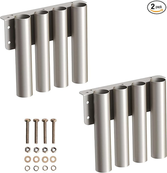 Wyckoff Heavy Duty 8-Hole Shovel Holder for Truck Bed & Trailer, Commercial Grade Steel Rack for Rake & Shovel, Secure Tool Box Mount Prevents Highway Loss for Landscaper, Gardener & Contractor